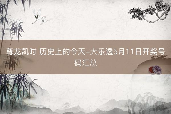尊龙凯时 历史上的今天-大乐透5月11日开奖号码汇总