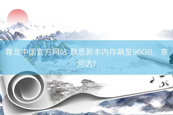 尊龙中国官方网站 联思新本内存飙至96GB,奈何选?