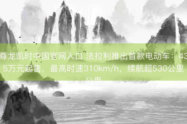 尊龙凯时中国官网入口 法拉利推出首款电动车：435万元起售，最高时速310km/h，续航超530公里
