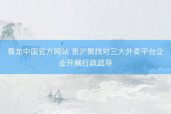 尊龙中国官方网站 京沪聚拢对三大外卖平台企业开展行政疏导