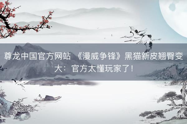 尊龙中国官方网站 《漫威争锋》黑猫新皮翘臀变大：官方太懂玩家了！
