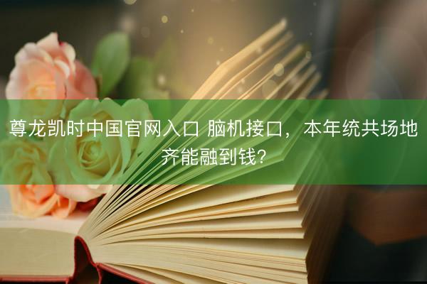 尊龙凯时中国官网入口 脑机接口，本年统共场地齐能融到钱？