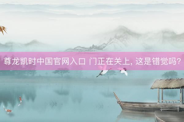 尊龙凯时中国官网入口 门正在关上, 这是错觉吗?