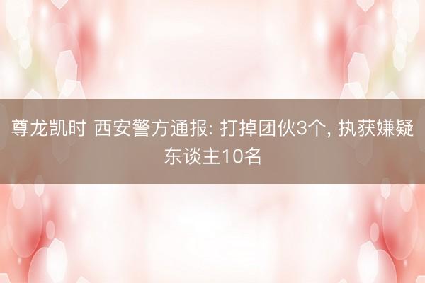 尊龙凯时 西安警方通报: 打掉团伙3个， 执获嫌疑东谈主10名