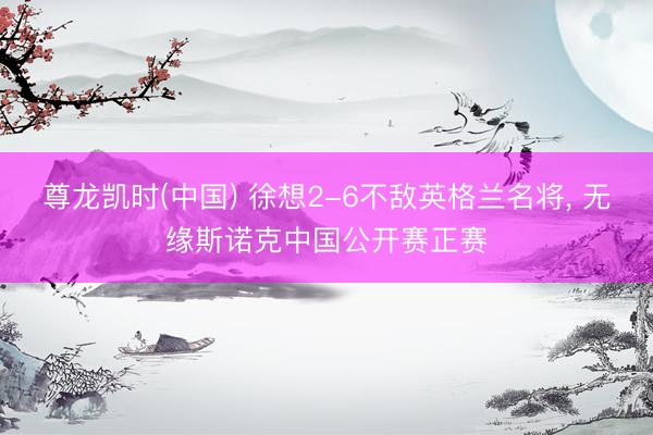 尊龙凯时(中国) 徐想2-6不敌英格兰名将， 无缘斯诺克中国公开赛正赛