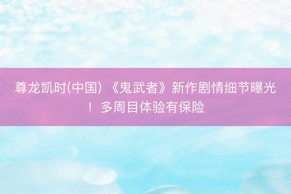 尊龙凯时(中国) 《鬼武者》新作剧情细节曝光！多周目体验有保险